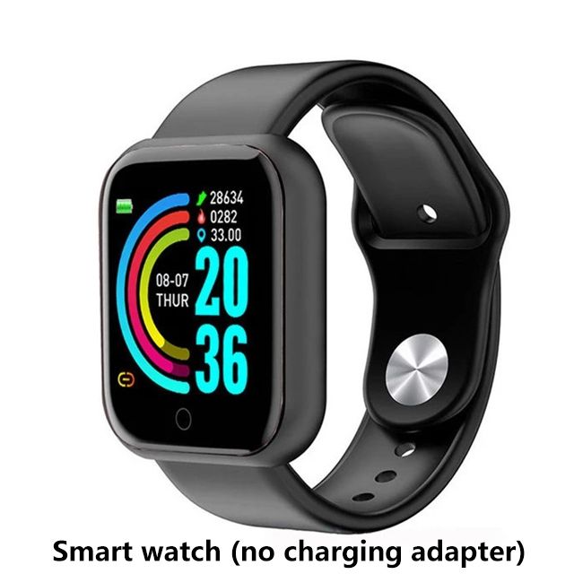 Fitness Sports Smart Watch Y68 Smart Wristbands Waterproof Pedometer Color Screen Walk Step Counter Men Women Watch Smart Bracelets Digital Watch Kids Smart Watch Sport Watches with Charging Adapter