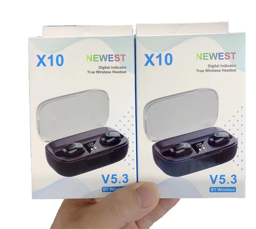 Aloking Sport Bluetooth Wireless Earphones With Mic HiFi Stereo Earbuds Gaming Bluetooth Earphones with Powerbank Noise Reduction Bluetooth Earpods Music Headset Battery Power Digital Display Earbuds