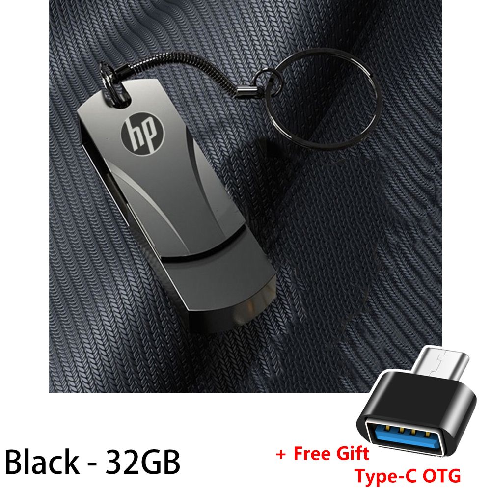 USB Flash Drive Metal Pendrive 2TB 1TB 128GB 64GB 32GB 16GB 8GB 4GB USB Flash Drive Memory Stick U Disk 2.0 HP Usb Flash Drives Storage Disk Flashdrive Pen Drive Flash Drive Type C OTG USB To Type C