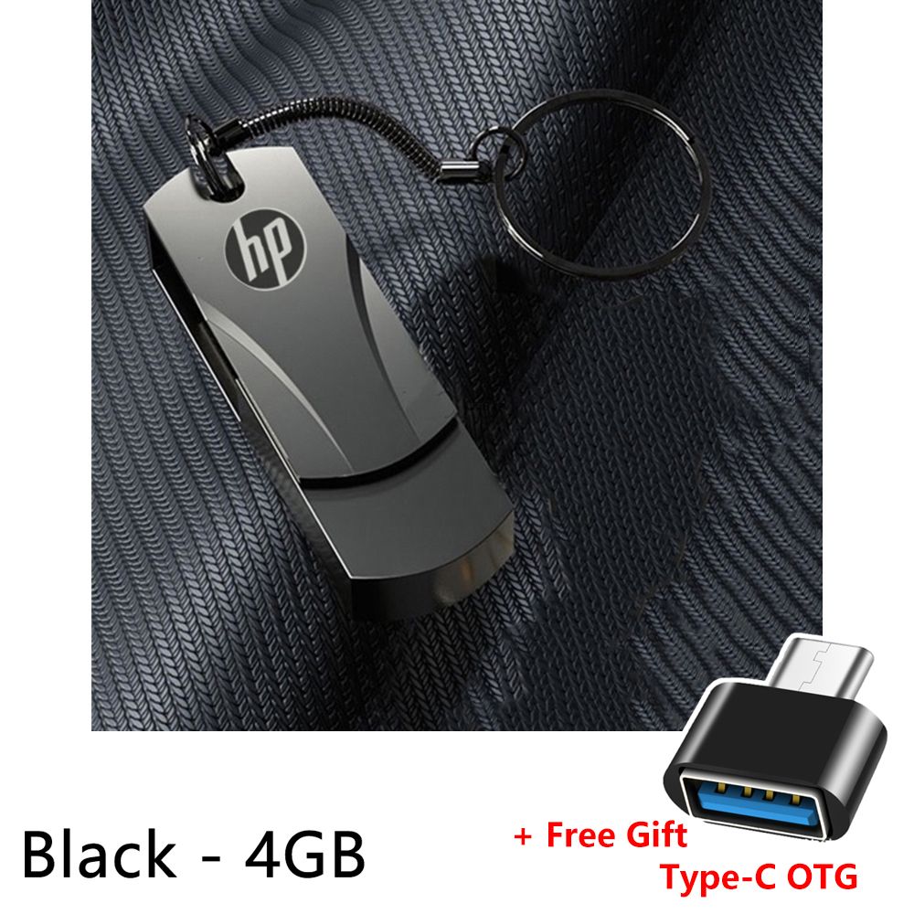 USB Flash Drive Metal Pendrive 2TB 1TB 128GB 64GB 32GB 16GB 8GB 4GB USB Flash Drive Memory Stick U Disk 2.0 HP Usb Flash Drives Storage Disk Flashdrive Pen Drive Flash Drive Type C OTG USB To Type C
