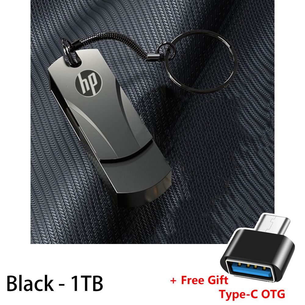 USB Flash Drive Metal Pendrive 2TB 1TB 128GB 64GB 32GB 16GB 8GB 4GB USB Flash Drive Memory Stick U Disk 2.0 HP Usb Flash Drives Storage Disk Flashdrive Pen Drive Flash Drive Type C OTG USB To Type C