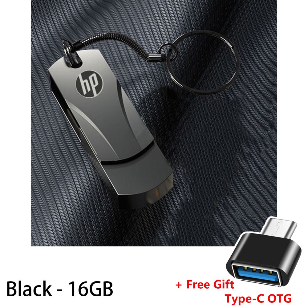 USB Flash Drive Metal Pendrive 2TB 1TB 128GB 64GB 32GB 16GB 8GB 4GB USB Flash Drive Memory Stick U Disk 2.0 HP Usb Flash Drives Storage Disk Flashdrive Pen Drive Flash Drive Type C OTG USB To Type C
