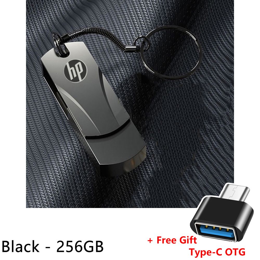 USB Flash Drive Metal Pendrive 2TB 1TB 128GB 64GB 32GB 16GB 8GB 4GB USB Flash Drive Memory Stick U Disk 2.0 HP Usb Flash Drives Storage Disk Flashdrive Pen Drive Flash Drive Type C OTG USB To Type C