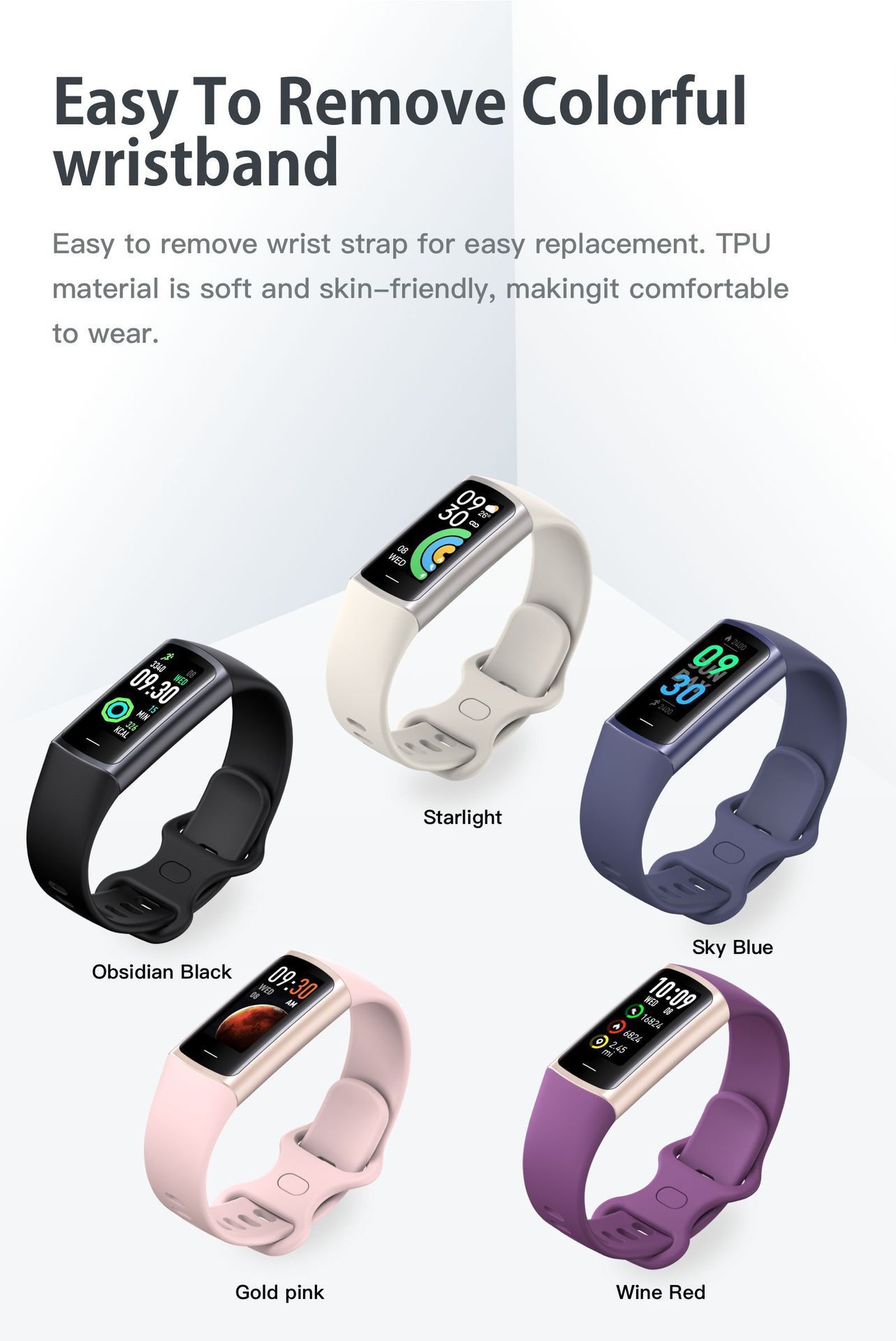 Women Smart Watch C68L Blood Oxygen Heart Rate Blood Pressure Meter Step Smart Bracelet Phone Reminder Ladies Watch Women's Sport Watch Smart Bracelet Waterproof Woman Wrist Watch Bluetooth Smartwatch