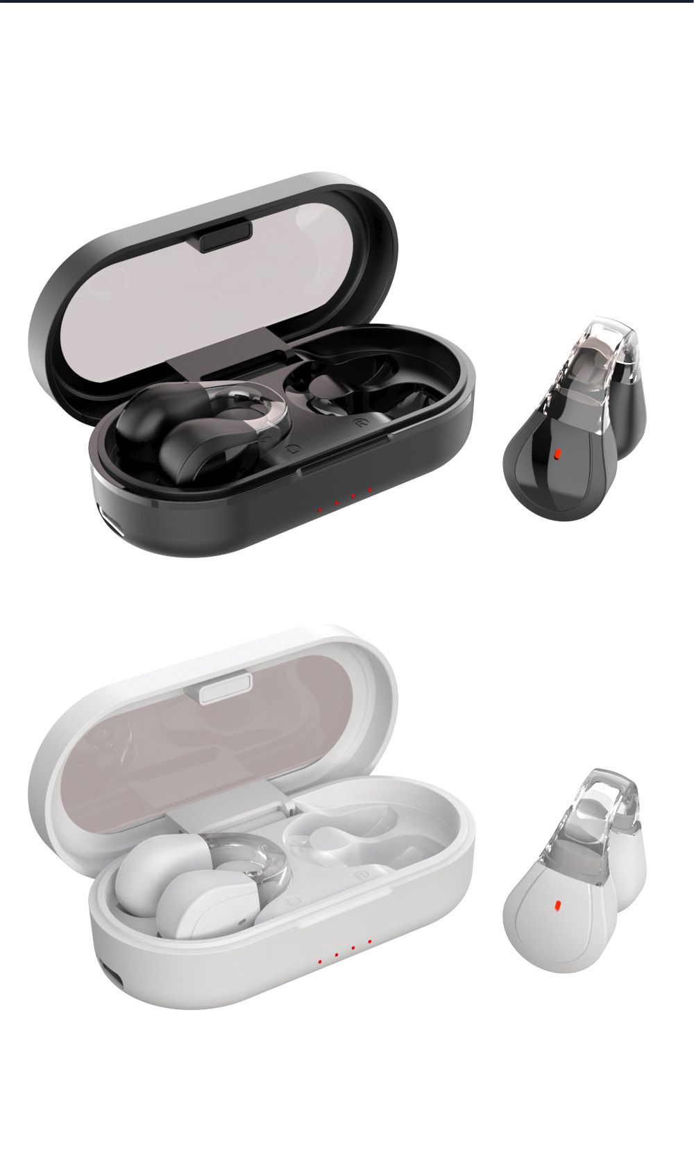 Aloking clip earbuds Wireless Bluetooth Earphones TWS Clip On Ear Wireless Earbuds Bluetooth Headset Bone Conduction Earphone clip earpods BT headphones With Mic Wireless Earphones for android iphone