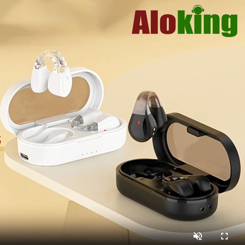 Aloking clip earbuds Wireless Bluetooth Earphones TWS Clip On Ear Wireless Earbuds Bluetooth Headset Bone Conduction Earphone clip earpods BT headphones With Mic Wireless Earphones for android iphone
