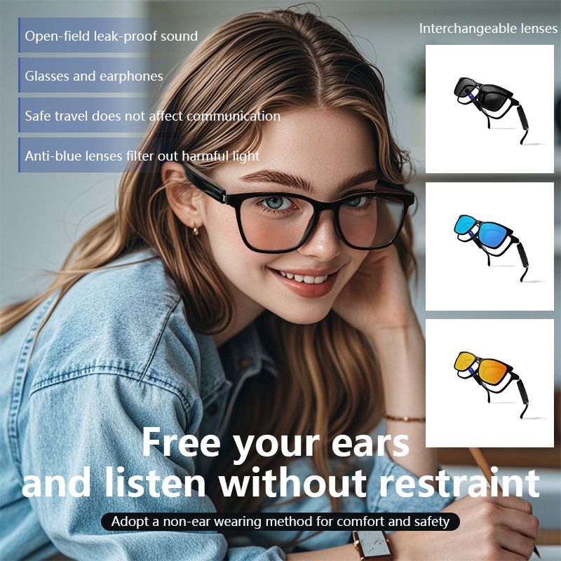 UV400 sunglasses Anti-UV Polarized lens Smart Bluetooth Glasses Women Sunglasses Men Sunglasses waterproof smart glasses for men smart sunglasses for women Sports cycling Bluetooth Glasses For Men