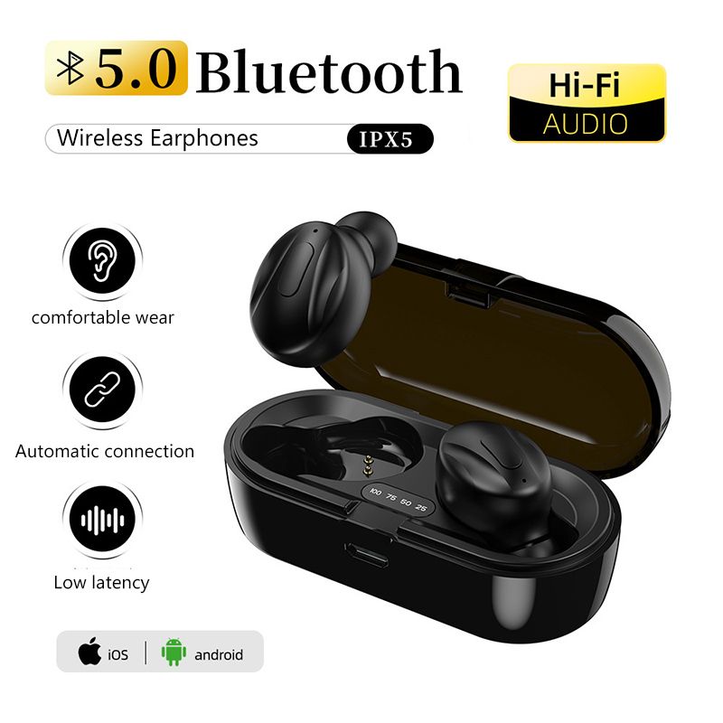 Aloking Tws Bluetooth 5.0 Wireless Headphone Stereo Sports Microphone with Smart Charging Box XG13 Bluetooth Wireless Earbuds Bluetooth Earpods Hifi Sound Low Latency Noise Reduction Bluetooth Earbuds