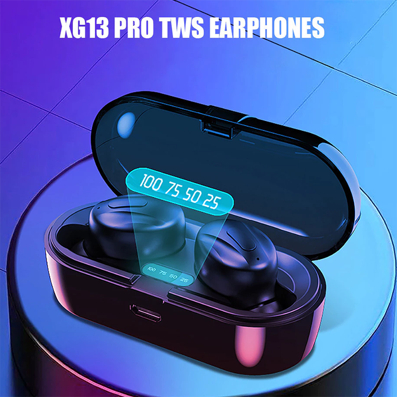 Aloking Tws Bluetooth 5.0 Wireless Headphone Stereo Sports Microphone with Smart Charging Box XG13 Bluetooth Wireless Earbuds Bluetooth Earpods Hifi Sound Low Latency Noise Reduction Bluetooth Earbuds