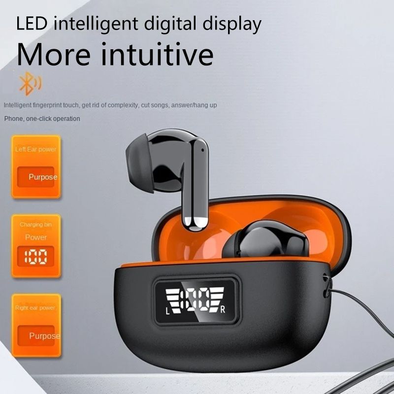 Aloking In-ear digital display wireless Bluetooth headset ENC noise reduction multi-function waterproof TWS heavy bass headset Wireless Earbuds Bluetooth Earphone Wireless Earpods Sports Earphone