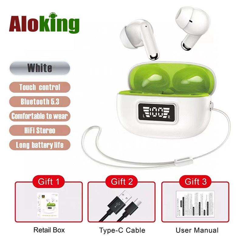 Aloking TWS Bluetooth Wireless Earphones ENC Noise Reduction Sport Waterproof Bluetooth Earphone For Android ios Super Bass Earbuds gaming earphones wireless earbuds Bluetooth earpods for android