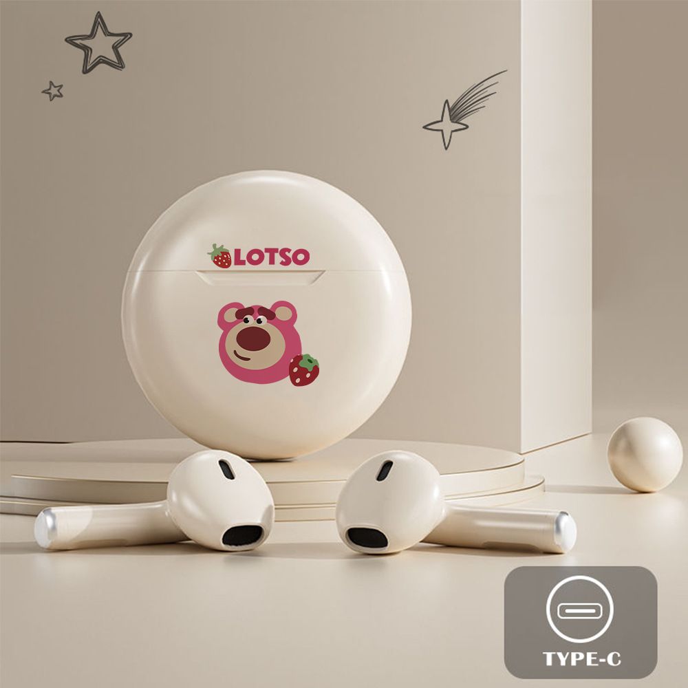 Aloking Pro6 TWS Bluetooth Earbuds Wireless Bluetooth Earphone Touch Control 9d Stereo Headset Build-in MIC earphones bluetooth original Cartoon pattern Cute Wireless Earphone Gaming Earbuds Airpods