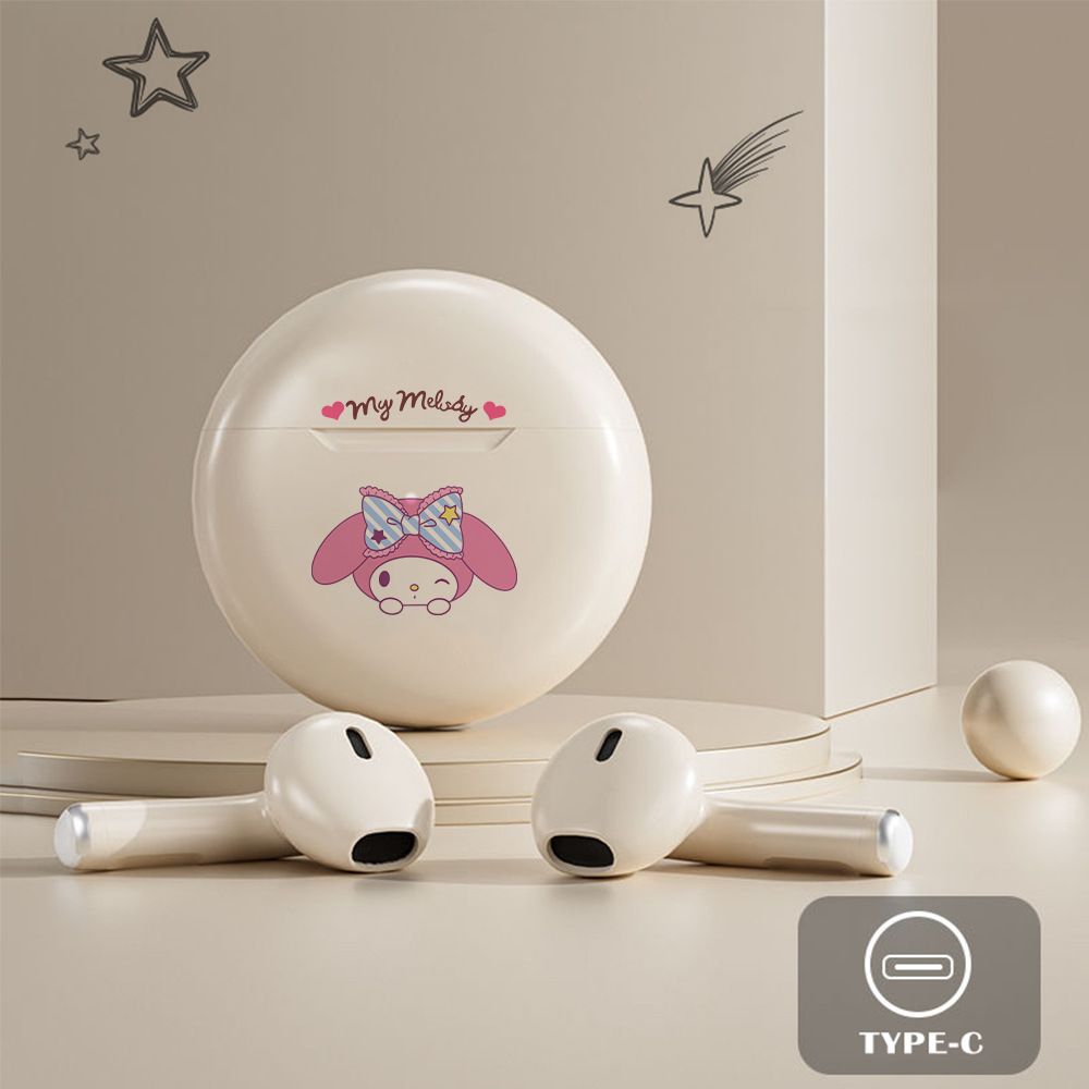 Aloking Pro6 TWS Bluetooth Earbuds Wireless Bluetooth Earphone Touch Control 9d Stereo Headset Build-in MIC earphones bluetooth original Cartoon pattern Cute Wireless Earphone Gaming Earbuds Airpods