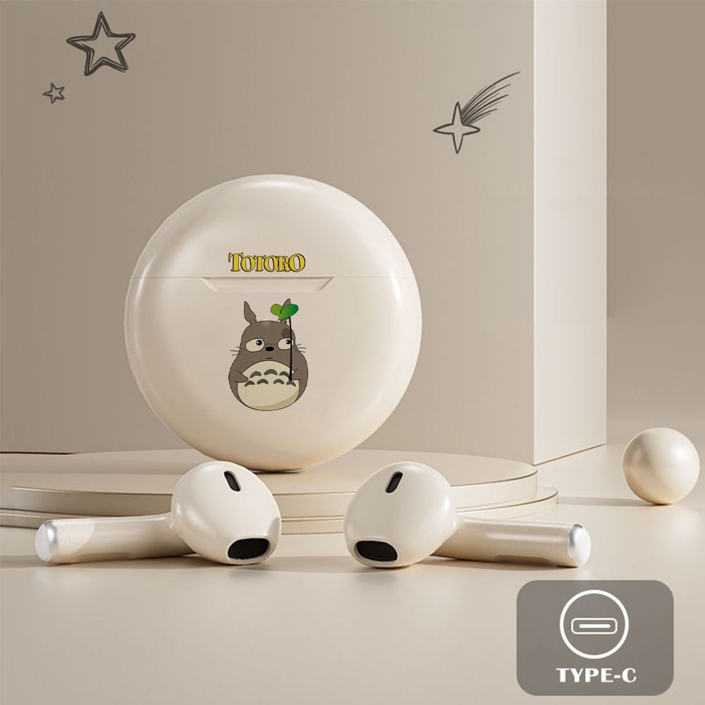 Aloking Pro6 TWS Bluetooth Earbuds Wireless Bluetooth Earphone Touch Control 9d Stereo Headset Build-in MIC earphones bluetooth original Cartoon pattern Cute Wireless Earphone Gaming Earbuds Airpods