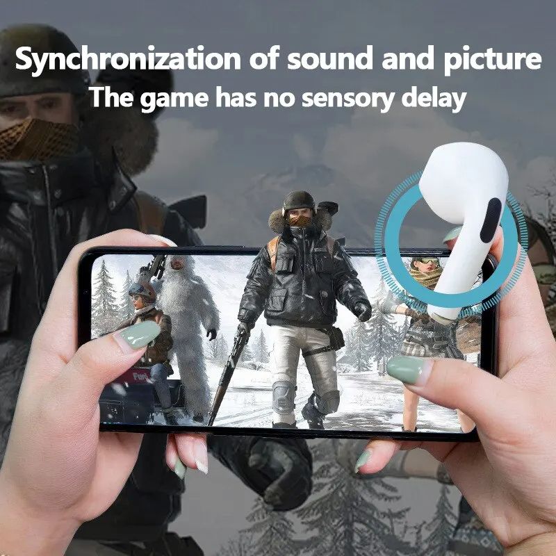 Aloking Pro6 TWS Bluetooth Earbuds Wireless Bluetooth Earphone Touch Control 9d Stereo Headset Build-in MIC earphones bluetooth original Cartoon pattern Cute Wireless Earphone Gaming Earbuds Airpods