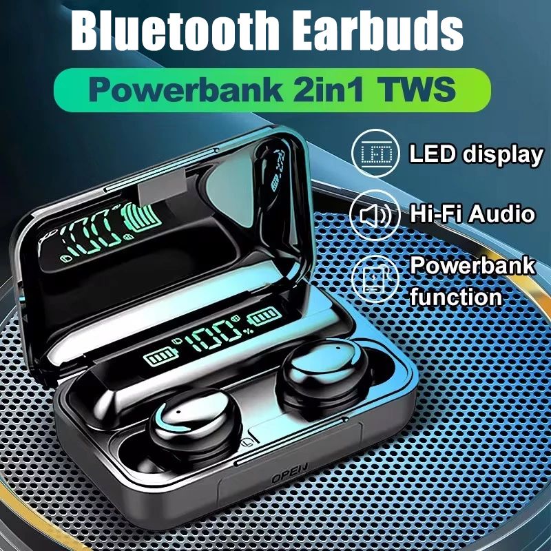 Aloking Bluetooth Earphones In-Ear TWS Earphone Bluetooth Wireless Headphone Earpods For Android Waterproof Wireless Earbuds Headset With Mic 9D HIFI noise Canceling Bluetooth headset gaming Earpods