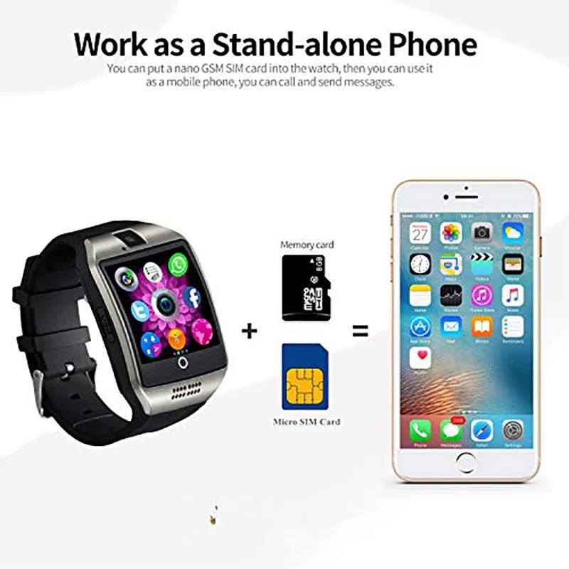 Bluetooth Smart Watch With Camera Women Men Smart watch With SIM TF Card Slot Fitness Activity Tracker Sport Watch Android Watches Kids Smart watch Sports Watch Men's Smartwatch Women Wrist Watch