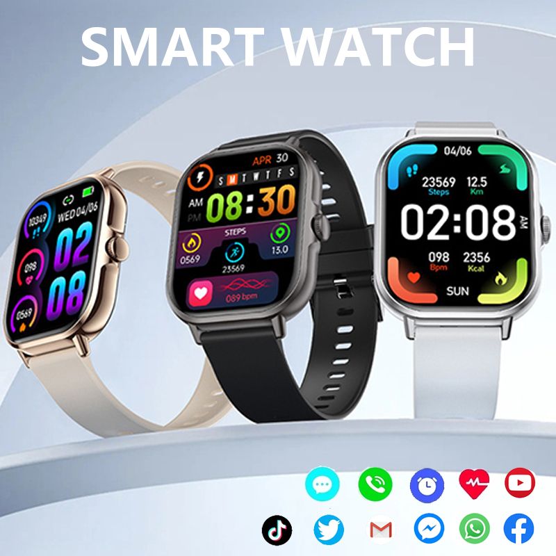 Z15 Smartwatch 2.01 Inch Screen Health Monitoring Watches IP67 Waterproof Sport Fitness Smart Watch For Men Smart Watch For Women Sports Watch Couple Watch Smart Bracelet Men's Smartwatch Ladies Watch