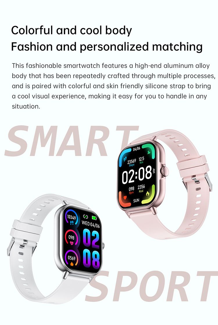 Z15 Smartwatch 2.01 Inch Screen Health Monitoring Watches IP67 Waterproof Sport Fitness Smart Watch For Men Smart Watch For Women Sports Watch Couple Watch Smart Bracelet Men's Smartwatch Ladies Watch