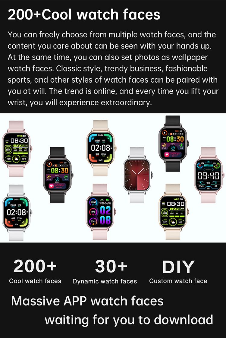 Z15 Smartwatch 2.01 Inch Screen Health Monitoring Watches IP67 Waterproof Sport Fitness Smart Watch For Men Smart Watch For Women Sports Watch Couple Watch Smart Bracelet Men's Smartwatch Ladies Watch