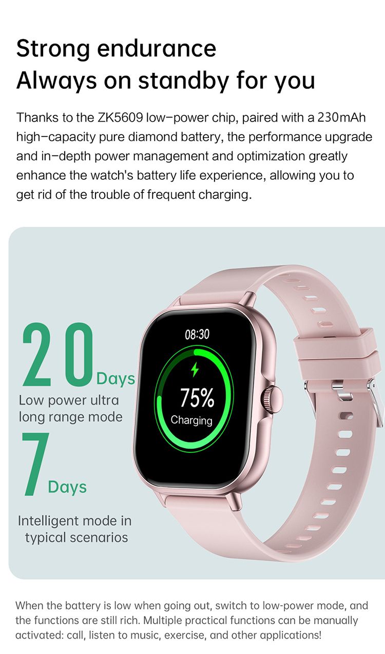 Z15 Smartwatch 2.01 Inch Screen Health Monitoring Watches IP67 Waterproof Sport Fitness Smart Watch For Men Smart Watch For Women Sports Watch Couple Watch Smart Bracelet Men's Smartwatch Ladies Watch