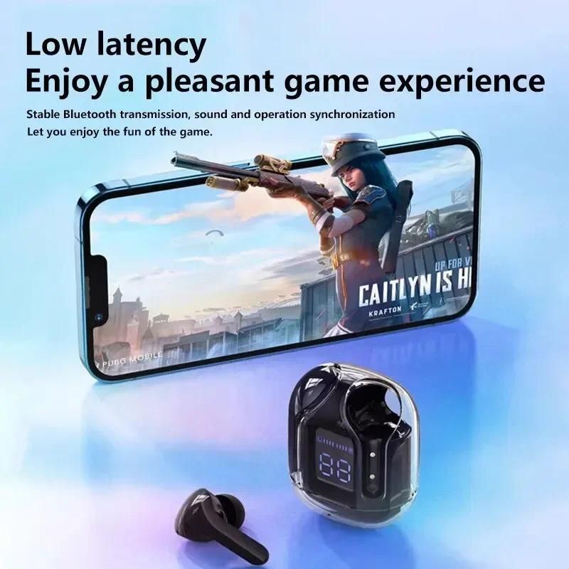 Aloking TWS Wireless Bluetooth Earphone Touch Control Earbuds HiFi 9D Stereo Sound Noise Reduction Waterproof Low Latency With Microphone Headsets For iPhone Android Gaming Earbuds Bluetooth Earpods