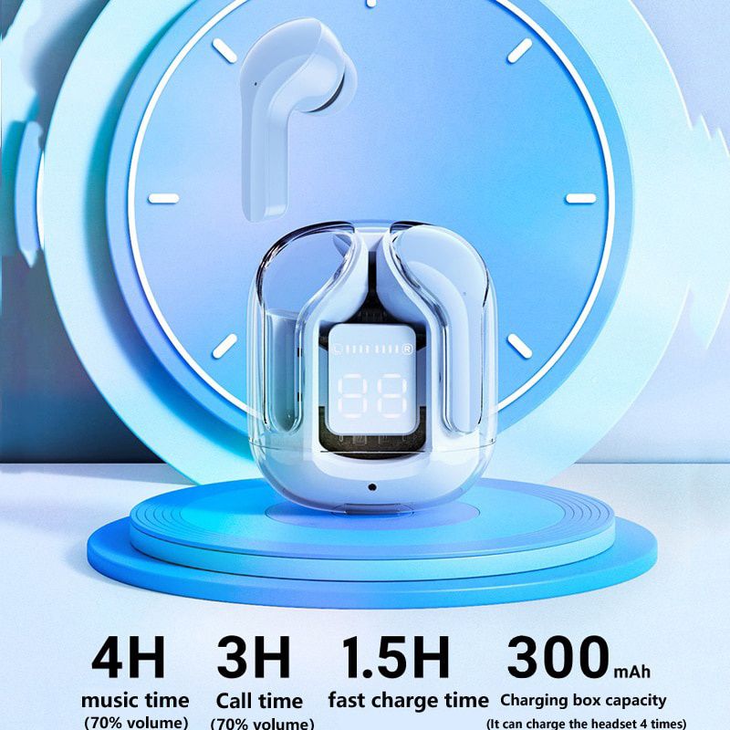 Aloking TWS Wireless Bluetooth Earphone Touch Control Earbuds HiFi 9D Stereo Sound Noise Reduction Waterproof Low Latency With Microphone Headsets For iPhone Android Gaming Earbuds Bluetooth Earpods