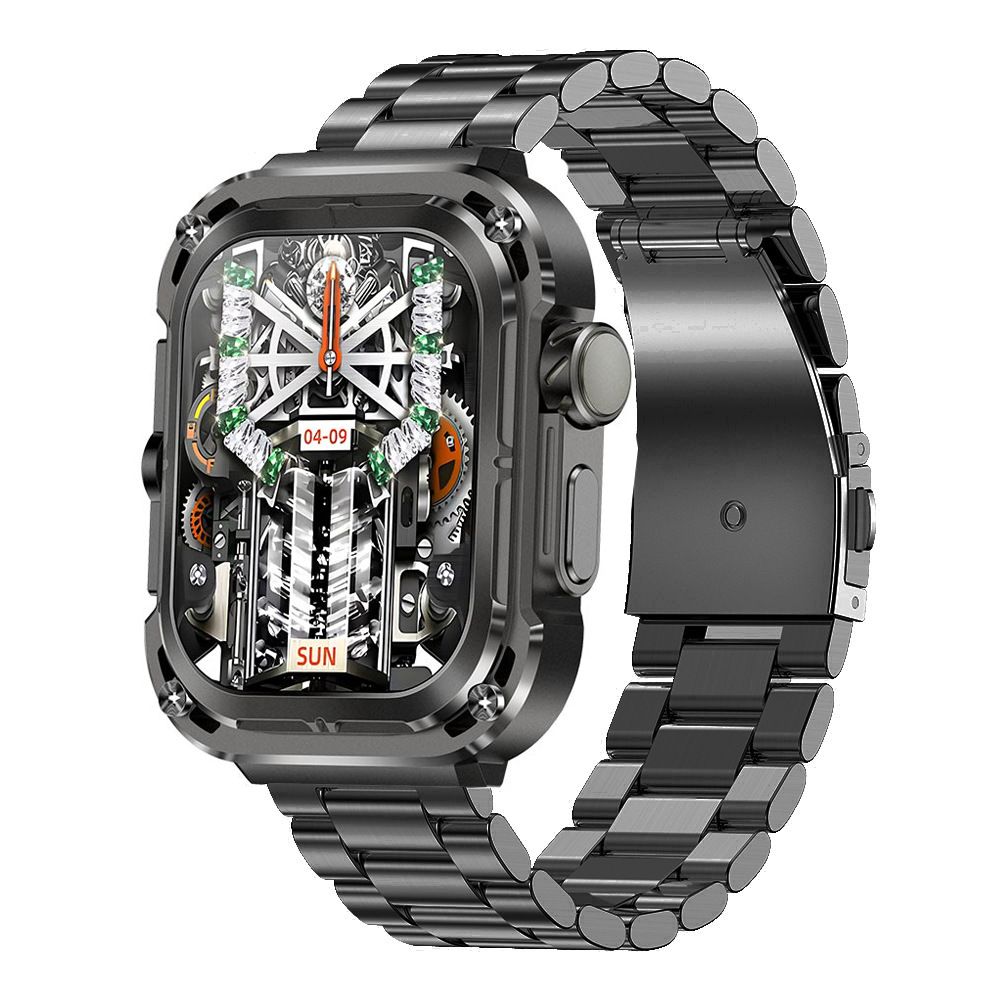 Z85 MAX Smart Watch Men Outdoor Super Sturdy Sports Waterproof Smartwatch for Men 3in1 NFC GPS Stainless Steel Smart Watch Wristband Fitness SMART Bracelet With 3 Straps long endurence For Android IOS