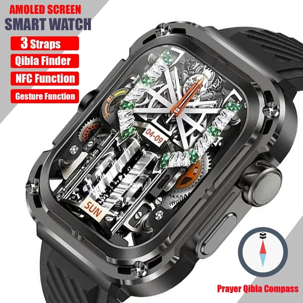 3-in-1 Z85 Max Smart Watch Men Bluetooth Call Dynamic Island Heart Rate Health Monitoring GPS Outdoor Sports Fitness Tracker Men's Smart Watch IP68 waterproof Smart watch Military Smart Watch For Men