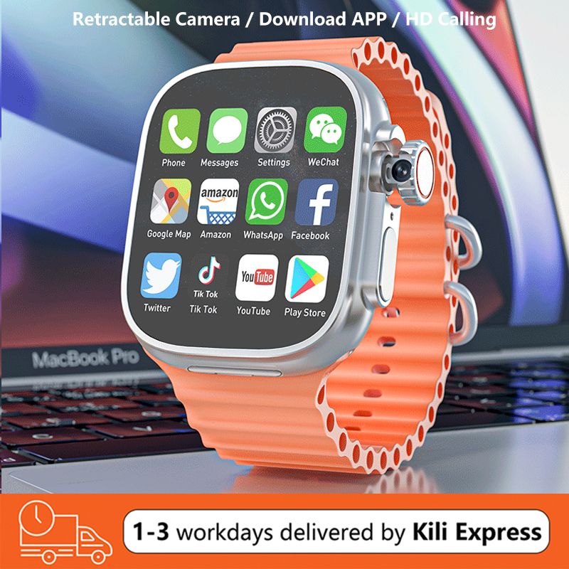 DW99 Men Smart Watch With SIM Card Slot Rotating Camera App Download Available AMOLED 4G Network Bluetooth Call Women Smart watch Man Smartwatch GPS S9 Smart Watch For Women Kids Smart watch