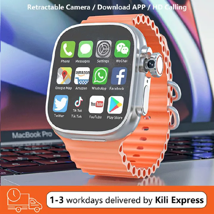 DW99 Men Smart Watch With SIM Card Slot Rotating Camera App Download Available AMOLED 4G Network Bluetooth Call Women Smart watch Man Smartwatch GPS S9 Smart Watch For Women Kids Smart watch