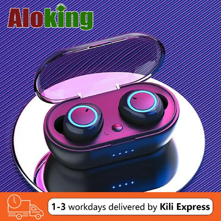 Aloking Earbuds Wireless Earphones TWS in-ear Noise Reduction Earpods Wireless Bluetooth Earphone Gaming Touch Control Bluetooth Headset Stereo Run Sports Earpod air buds Mini Sleep Buds Y50 Headphone