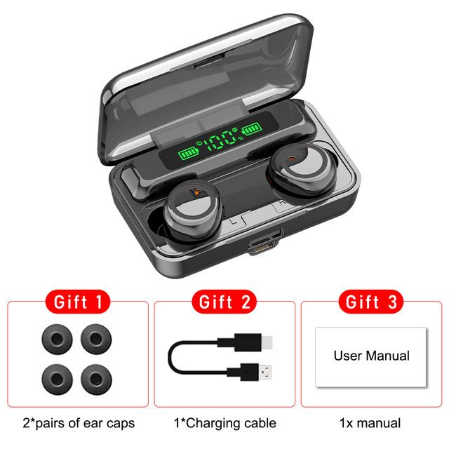 F9 Bluetooth Headphones Bluetooth Headset Sport Noise Reduction In-ear Wireless Earbuds F9-2 F9-3 F9-5 F9-6 F9-32 TWS True Wireless Stereo Wireless Earphone With Mic Bluetooth Earpods Gaming Earbuds