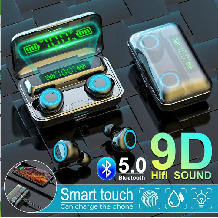 F9 Bluetooth Headphones Bluetooth Headset Sport Noise Reduction In-ear Wireless Earbuds F9-2 F9-3 F9-5 F9-6 F9-32 TWS True Wireless Stereo Wireless Earphone With Mic Bluetooth Earpods Gaming Earbuds