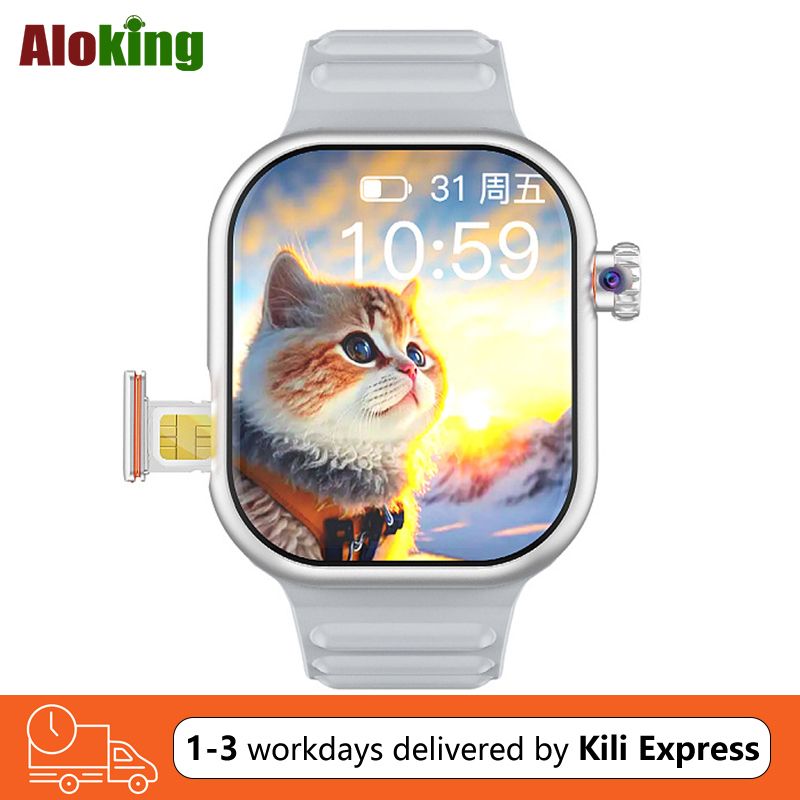 s9 ultra Men Smart Watch With SIM Card Slot Rotating Camera App Download AMOLED 4G Network Bluetooth Call Women Smart watch Waterproof Sports Smartwatch GPS S9 Smart Watch For men Smart Bracelet