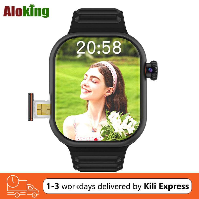 s9 ultra Men Smart Watch With SIM Card Slot Rotating Camera App Download AMOLED 4G Network Bluetooth Call Women Smart watch Waterproof Sports Smartwatch GPS S9 Smart Watch For men Smart Bracelet