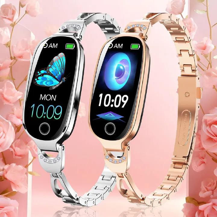 F81 Fashion Women's Smart Watch Blood Sugar Blood Oxygen Blood Pressure Body Temperature Heart Rate Monitor Exercise Magnetic Bracelet women wrist watch Gold Smart Bracelet Steel Smart Watch For Woman