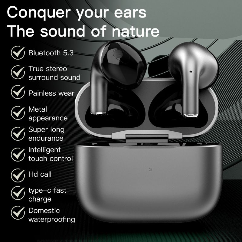 Aloking New K58 Wireless Bluetooth Headset Binaural Game With High Sound Quality And No Delay Steel Metal Wireless Earphones Bluetooth Headphone In-ear Earpod Earphones With Microphone For IOS/Android
