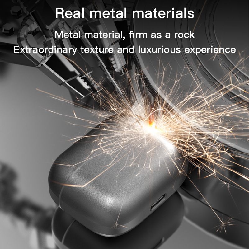 Aloking New K58 Wireless Bluetooth Headset Binaural Game With High Sound Quality And No Delay Steel Metal Wireless Earphones Bluetooth Headphone In-ear Earpod Earphones With Microphone For IOS/Android