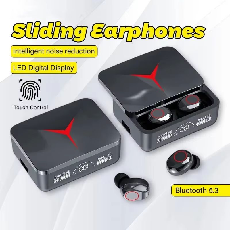 Original TWS M90 Pro Wireless Headphones Sliding Cover Gaming Earphone Bluetooth 5.3 Sport Earbuds Music Headsets For Iphone Xiaomi In-Ear TWS Wireless Earbud Waterproof Sports Earphones Earpods