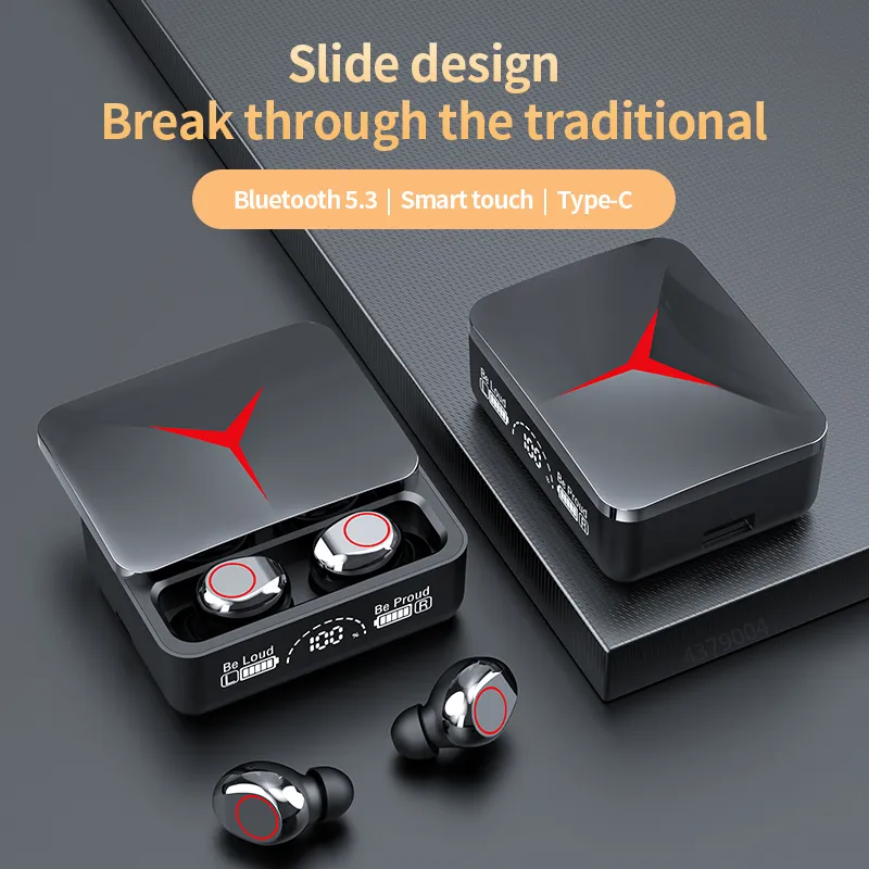 Original TWS M90 Pro Wireless Headphones Sliding Cover Gaming Earphone Bluetooth 5.3 Sport Earbuds Music Headsets For Iphone Xiaomi In-Ear TWS Wireless Earbud Waterproof Sports Earphones Earpods