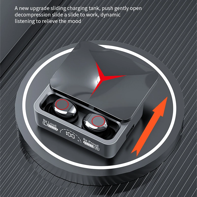 Original TWS M90 Pro Wireless Headphones Sliding Cover Gaming Earphone Bluetooth 5.3 Sport Earbuds Music Headsets For Iphone Xiaomi In-Ear TWS Wireless Earbud Waterproof Sports Earphones Earpods
