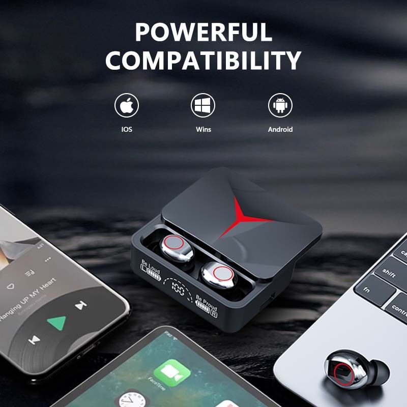 Original TWS M90 Pro Wireless Headphones Sliding Cover Gaming Earphone Bluetooth 5.3 Sport Earbuds Music Headsets For Iphone Xiaomi In-Ear TWS Wireless Earbud Waterproof Sports Earphones Earpods
