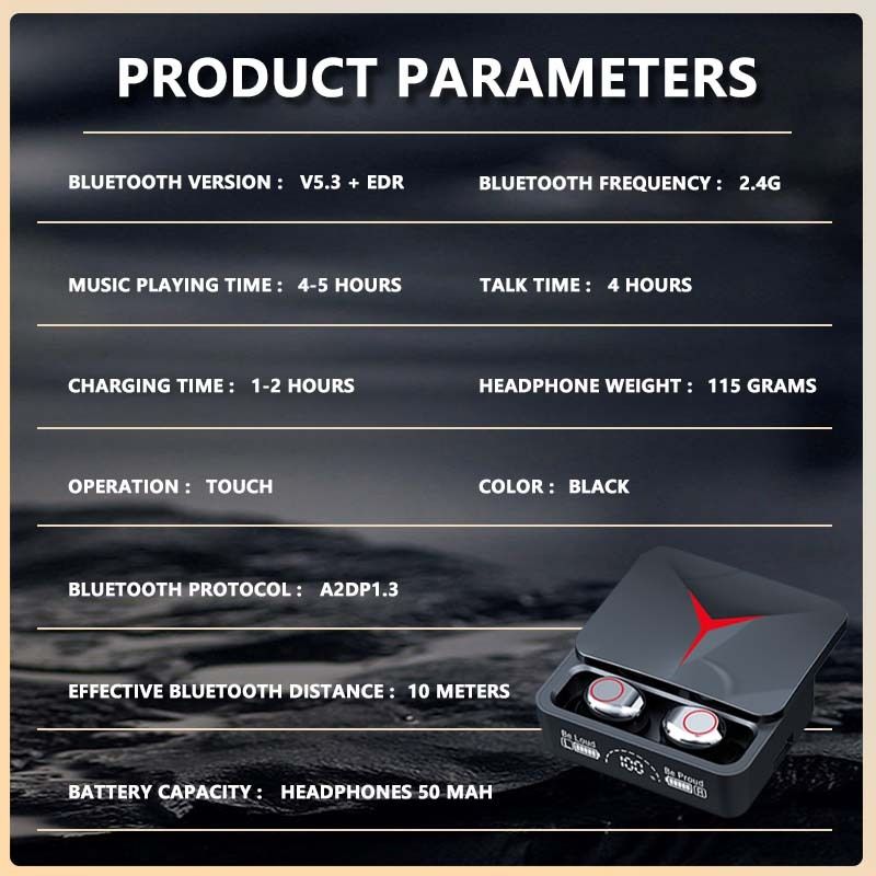 Original TWS M90 Pro Wireless Headphones Sliding Cover Gaming Earphone Bluetooth 5.3 Sport Earbuds Music Headsets For Iphone Xiaomi In-Ear TWS Wireless Earbud Waterproof Sports Earphones Earpods