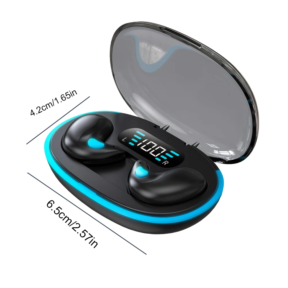 Aloking Original X55 Earbuds Wireless Sleep Earphone TWS Noise Reduction Invisible Earphone Sleeping Headset Bluetooth Sport Headphones Earbuds X55 Sleeping Airpod Mini Super Bass Sound Earpods Earbud