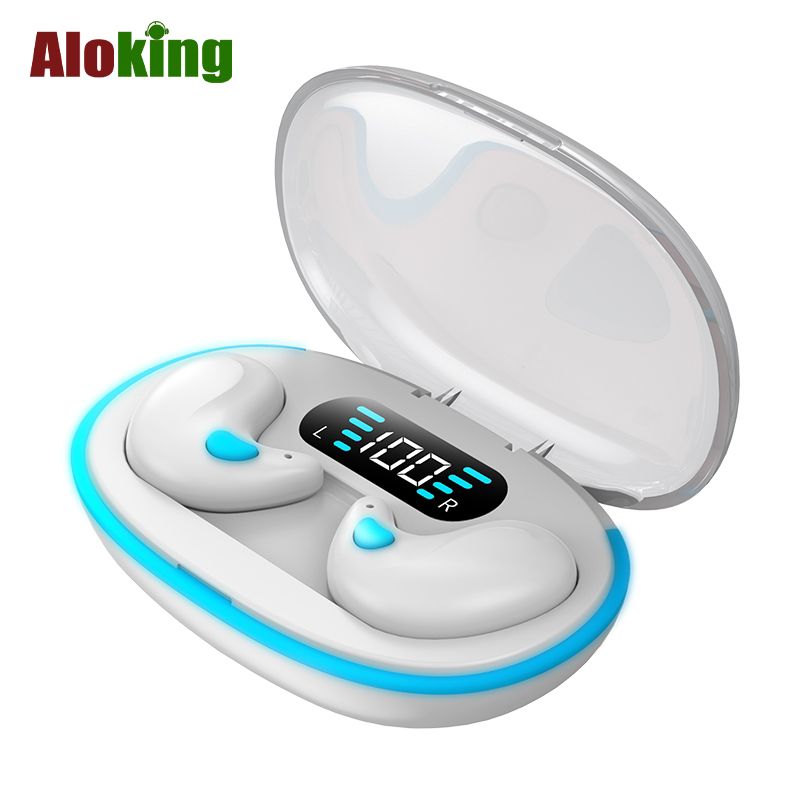 Aloking Original X55 Earbuds Wireless Sleep Earphone TWS Noise Reduction Invisible Earphone Sleeping Headset Bluetooth Sport Headphones Earbuds X55 Sleeping Airpod Mini Super Bass Sound Earpods Earbud