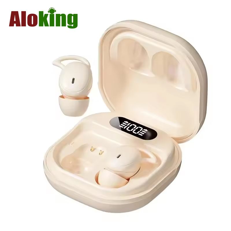 Aloking Wireless Sleep Invisible Earbuds Bluetooth 5.4 Gaming Sport Headphones HiFi Stereo Bass Sound Music Headphones TWS Earphones Mini Wireless Earphones Noise Cancelling Bluetooth Earpods AirPods