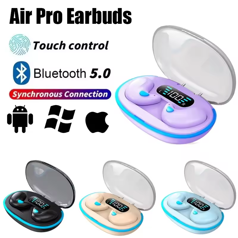Aloking TWS X55 Wireless Earbuds Invisible Sleep Earphone Noise Reduction Earpods Bluetooth Headset Wireless Earphones With Mic