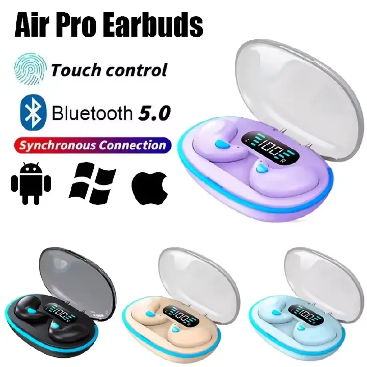 Aloking TWS X55 Wireless Earbuds Invisible Sleep Earphone Noise Reduction Earpods Bluetooth Headset Wireless Earphones With Mic