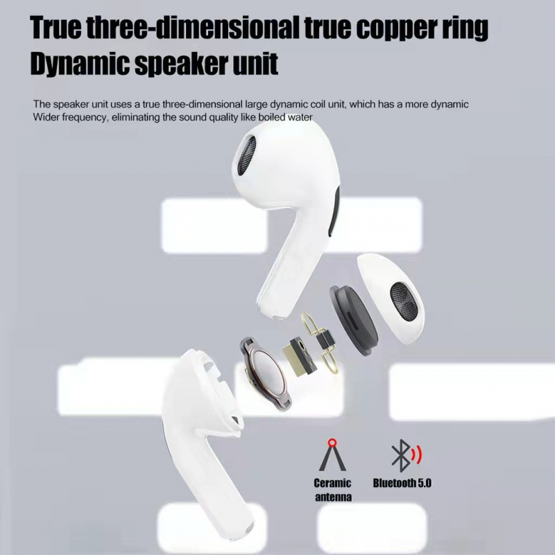 Pro 6 Airpods TWS Black Earbuds Air pro 6 true Bluetooth Wireless earphones run sports earphone with microphone Pro6 wireless Headset Bluetooth earphone Bluetooth Earpods Gaming Wireless Earbuds